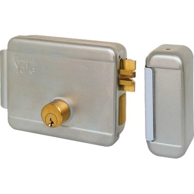 SERRATURA CANCELLO APPLICARE ELETTRICA 68080 YALE - ZINC C.TONDO FISSO M2+SCR+TETT E.MM 50 DX