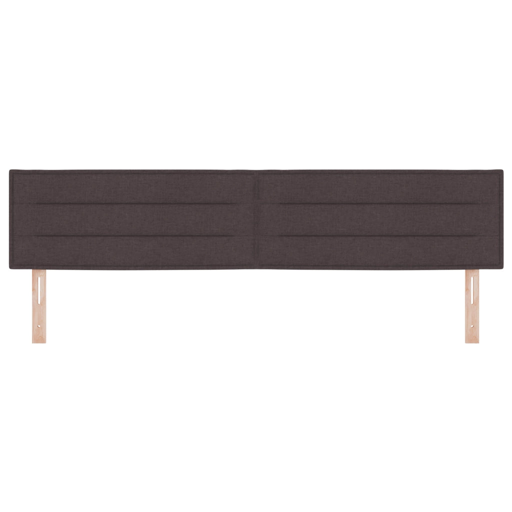 Testiera  Design Linee Marrone Scuro 200 cm Tessuto