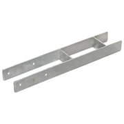 Picchetti per Recinzione 6 pz Argento 10x6x60cm Acciaio Zincato 145303