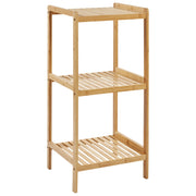 Scaffalatura per bagno in marrone chiaro di bambù 3 ripiani Accessori per bagno