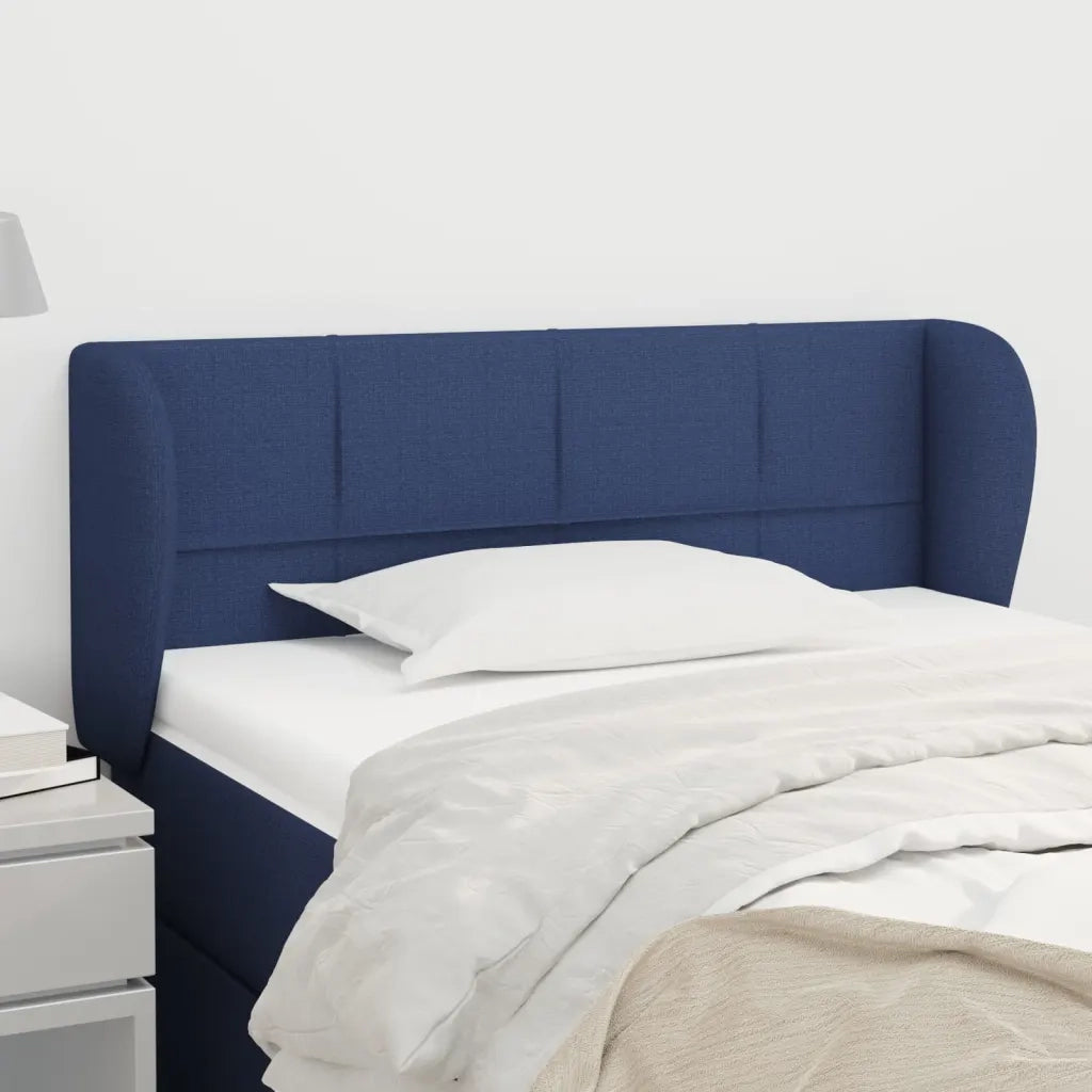Testiera ad Orecchio Blu 103x23x78/88cm in Tessuto 3117140