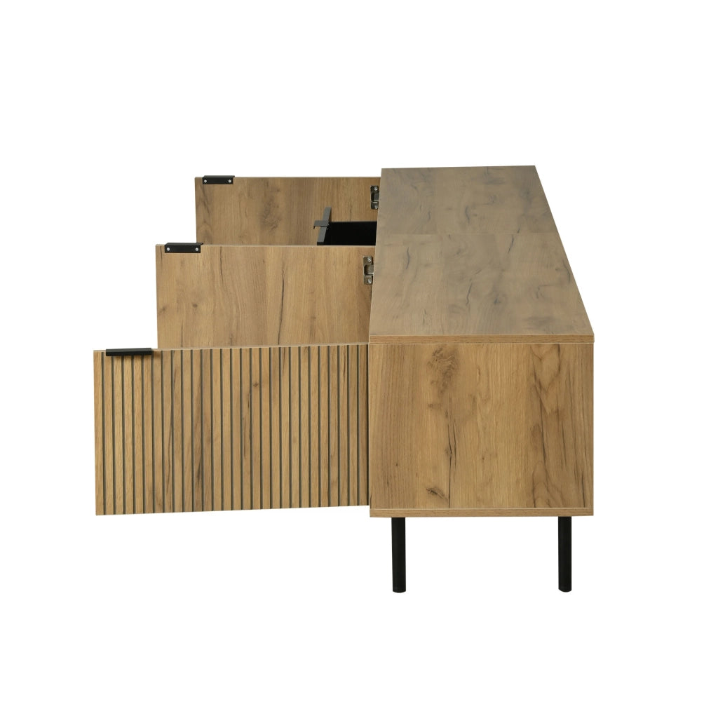 Mobile TV con Cassetti e Ante ¨C MINIMAL ¨C Truciolato, 208x40x48 cm