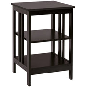 Comodino set da 1 40 x 40 x 61 cm multifunzionale con 3 ripiani elegante MDF color caffè 20_0014150