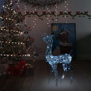 Decorazione Natalizia Renna Volante 140LED 120cm Bianco Freddo