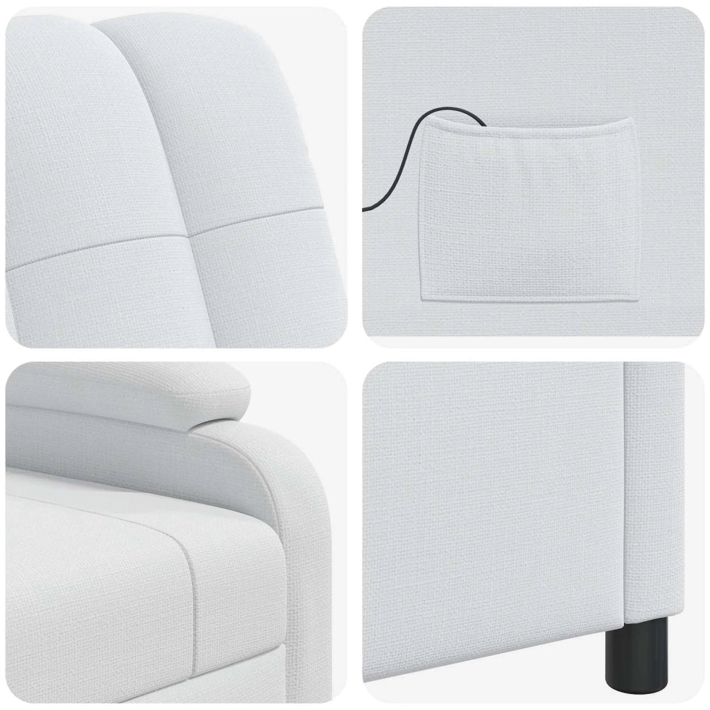 Divano Sedia-Poltrona Massaggiante Bianco Tessuto 513282
