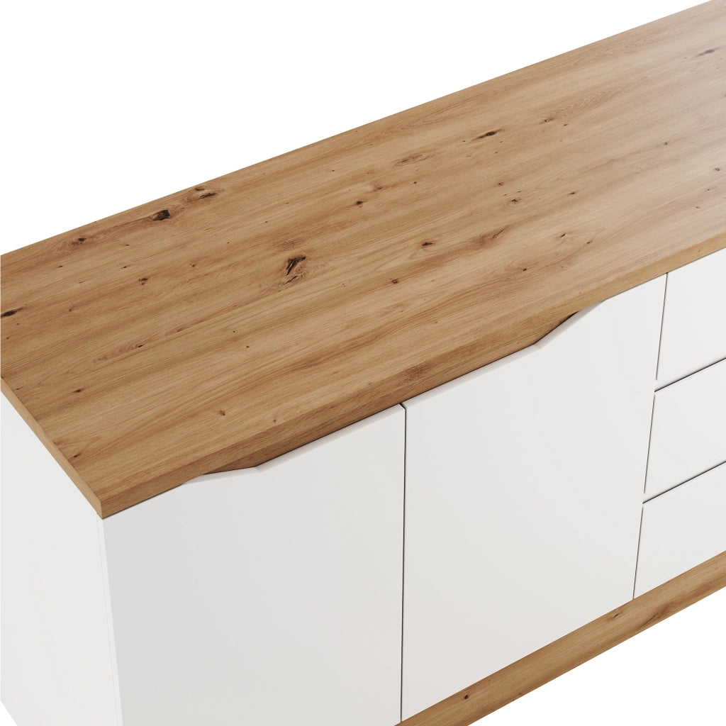 SCRIVANIA PIEGHEVOLE GIREVOLE 120x50x78 cm Truciolare Bianco/Quercia