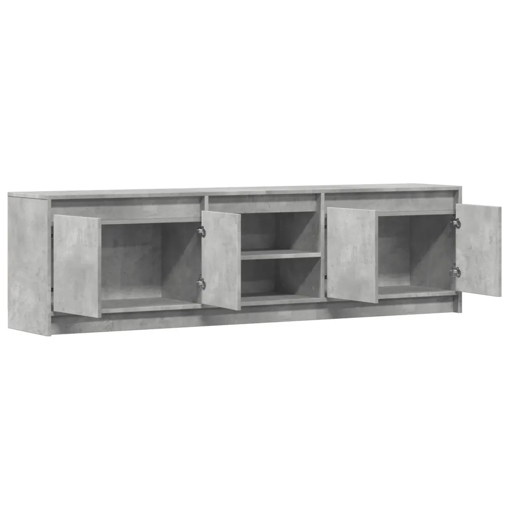 Mobile Porta TV con LED Grigio Cemento 180x34x50cm Truciolato