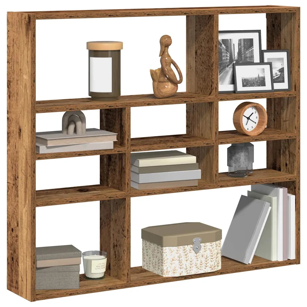 vidaXL Scaffale a Parete Legno Vecchio 90x16x78 cm Legno Multistrato