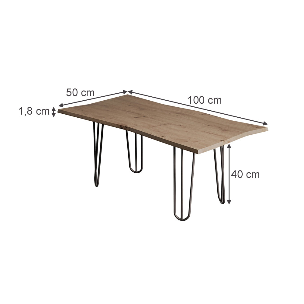 Vicco Tavolino da caffè Artigiano 100 x 50 cm