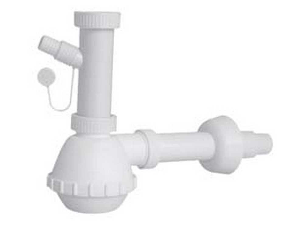 sifone moplen a fiasco 1 via con scarico - 1"1/4-1/2 universale per lavello cod:ferx.fer243568