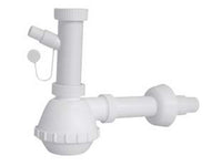 sifone moplen a fiasco 1 via con scarico - 1"1/4-1/2 universale per lavello cod:ferx.fer243568