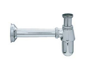 sifone a bottiglia in ottone cromato - 1"1/4 con canotto ? mm.30x200 cod:ferx.fer21074