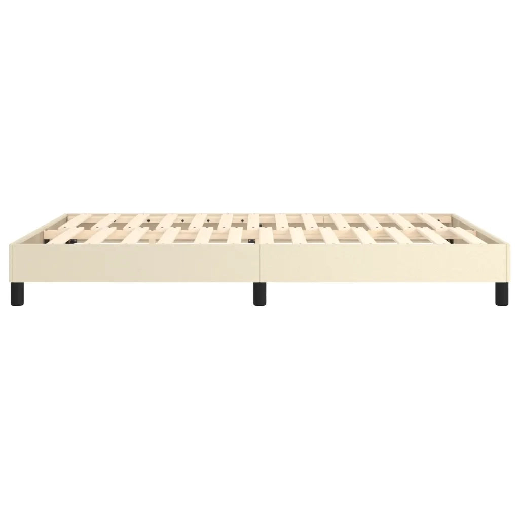 Struttura Letto a Rete a Molle-Giroletto Crema 140x190 cm in Similpelle 472035