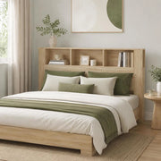 Headboard With Shelves, Sonoma Oak, 180x18.5x104.5 Cm