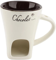Fonduo per Chocolata - Riscaldamento con Cera - Sicuro per il Cibo - Facile da Pulire - Ideale per Dessertfondues - Ciotola per Fondue