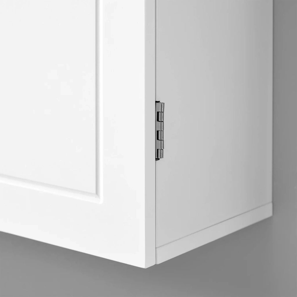 Mobiletto pensile per bagno con 2 ante e 2 ripiani regolabili 60 x 18 x 60 cm stile scandinavo bianco opaco 12_0006492