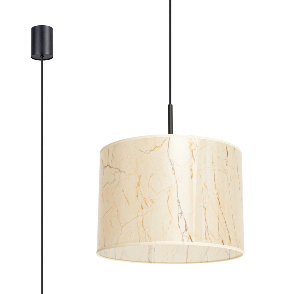 Lampada a sospensione PURELA marmo beige nero E27 40cm