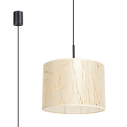 Lampada a sospensione PURELA marmo beige nero E27 40cm