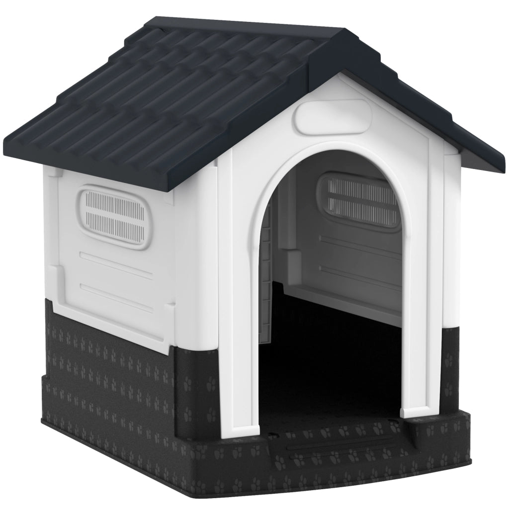 Casetta per Cani Mini ¨C Minimal ¨C Grigio Scuro Plastica 64.5x57x66 cm