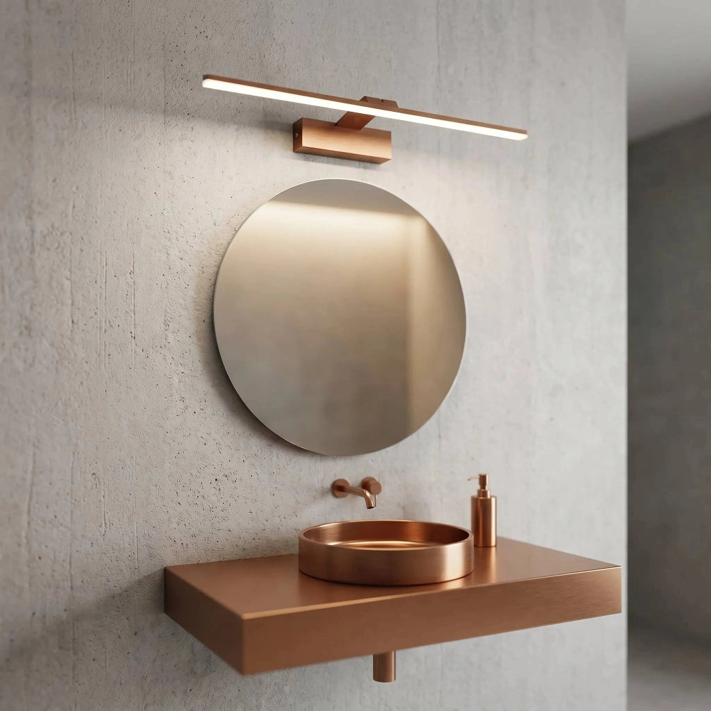 Applique Da Bagno Led Swe013-1w Swe014-1w 58cm Brush Copper