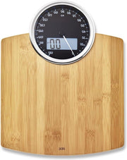 Ponderosimetro - Ponderosimetro per Persone Luna Be 1719 per Bagno e Casa - Misura Elettronica e Analoga - Capacità di 180 Kg - Inclusa Batteria - Colore Miele
