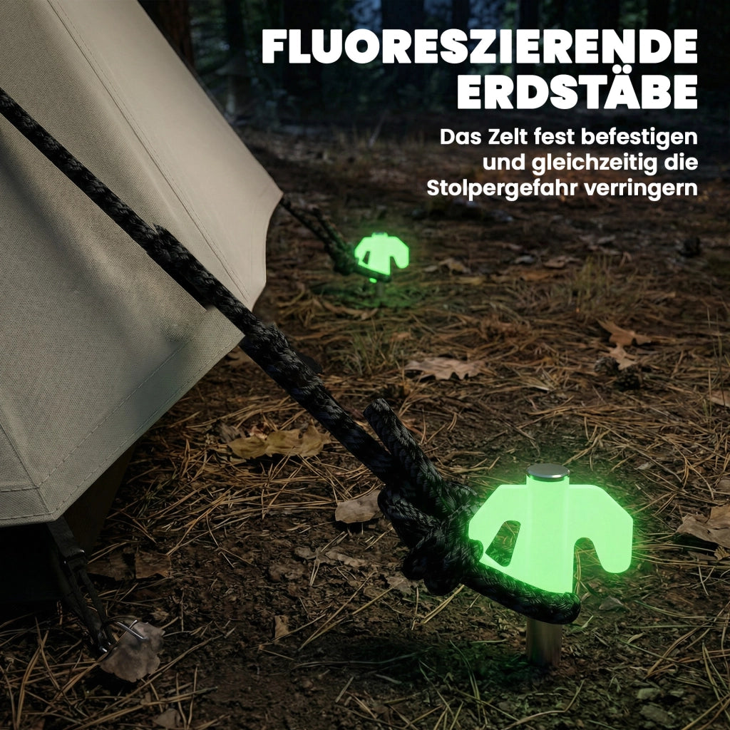 Tenda Gonfiabile 4 Persone con 2 Camere e Anticamera ¨C zephmum ¨C Verde