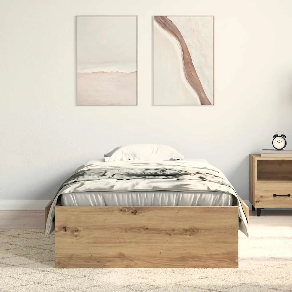 Struttura del letto con cassetto Rovere artigianale 90 x 200 cm 3333988