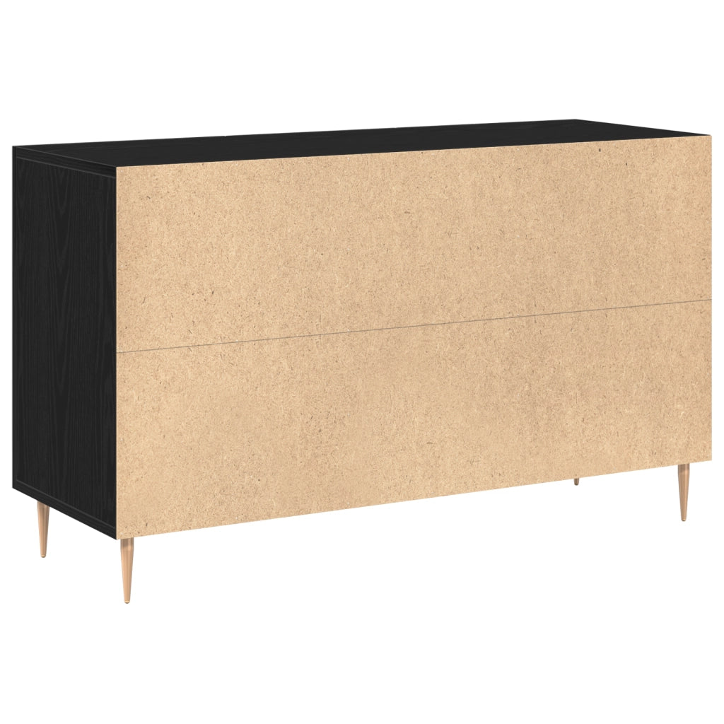 Cassettiera Nero Rovere 100x36x60 cm Legno ingegnerizzato