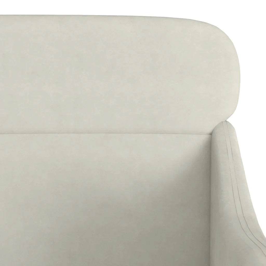 Poltrona-Poltroncina-Divano Sedia Crema 63x76x80 cm Velluto