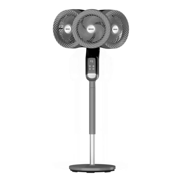 Ventilatore a colonna con telecomando 50W, oscillazione 3D e timer 12 ore, 8 velocità e display touch LED - Sogo