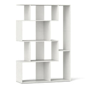 Grande libreria a 6 cubi con kit anti-ribaltamento unit¨¤ di scaffali autoportante, Libreria geometrica aperta Bianco-Scaffali e librerie