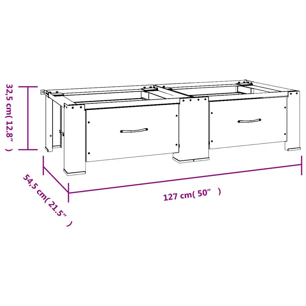 Supporto Doppio Lavatrice e Asciugatrice con Cassetti Bianco CFW9762737