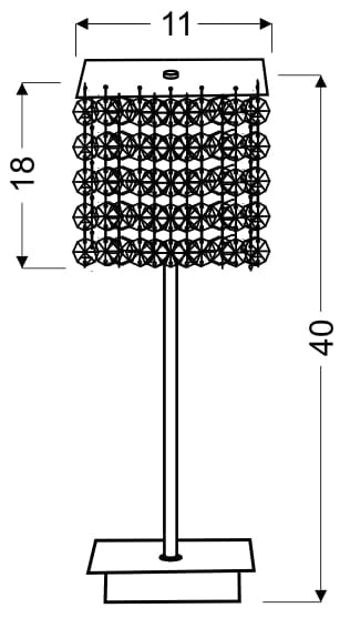 Lampada da tavolo Candellux Classic 41-97036 bordeaux