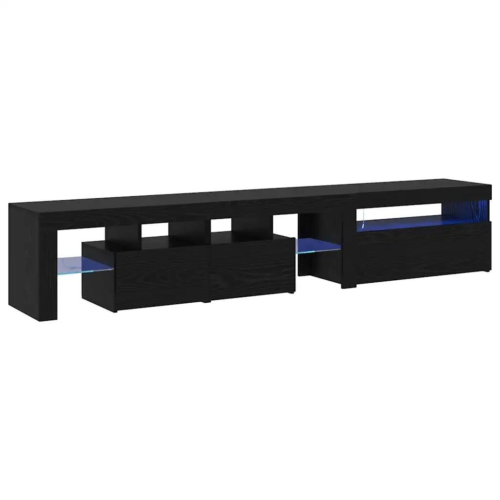 Mobile TV 2 pz-Mobile per TV-Credenza TV Rovere Nero 260 x 37 x 40 cm Legno multistrato 799150