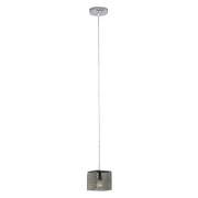 Talisker Sospensione Quadrata in Vetro Fumè E14 IP20 - Lampadario a Luce Diretta in Vetro Lavorato a Mano per Interni - Rossini Group