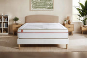 Pacchetto letto completo - Materasso 140x190cm + Box spring con doghe (kit) + 2 cuscini + Piumino - Le Paisible