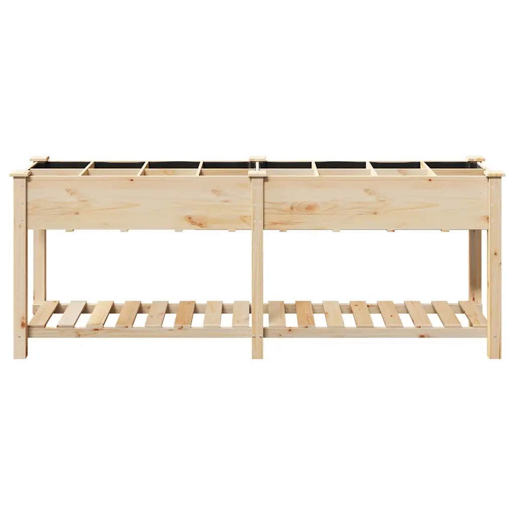 Vaso da giardino con lo scaffale Beige 203,5 x 53 x 76,5 cm 42006582