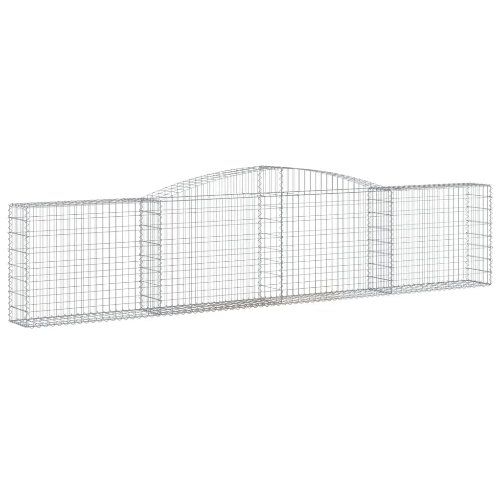 Cesti Gabbioni ad Arco 2 pz 400x30x80/100 cm Ferro Zincato 3146853