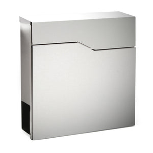 Cassetta postale con vano portagiornale V19 acciaio inox 370 x 102 x 370 mm