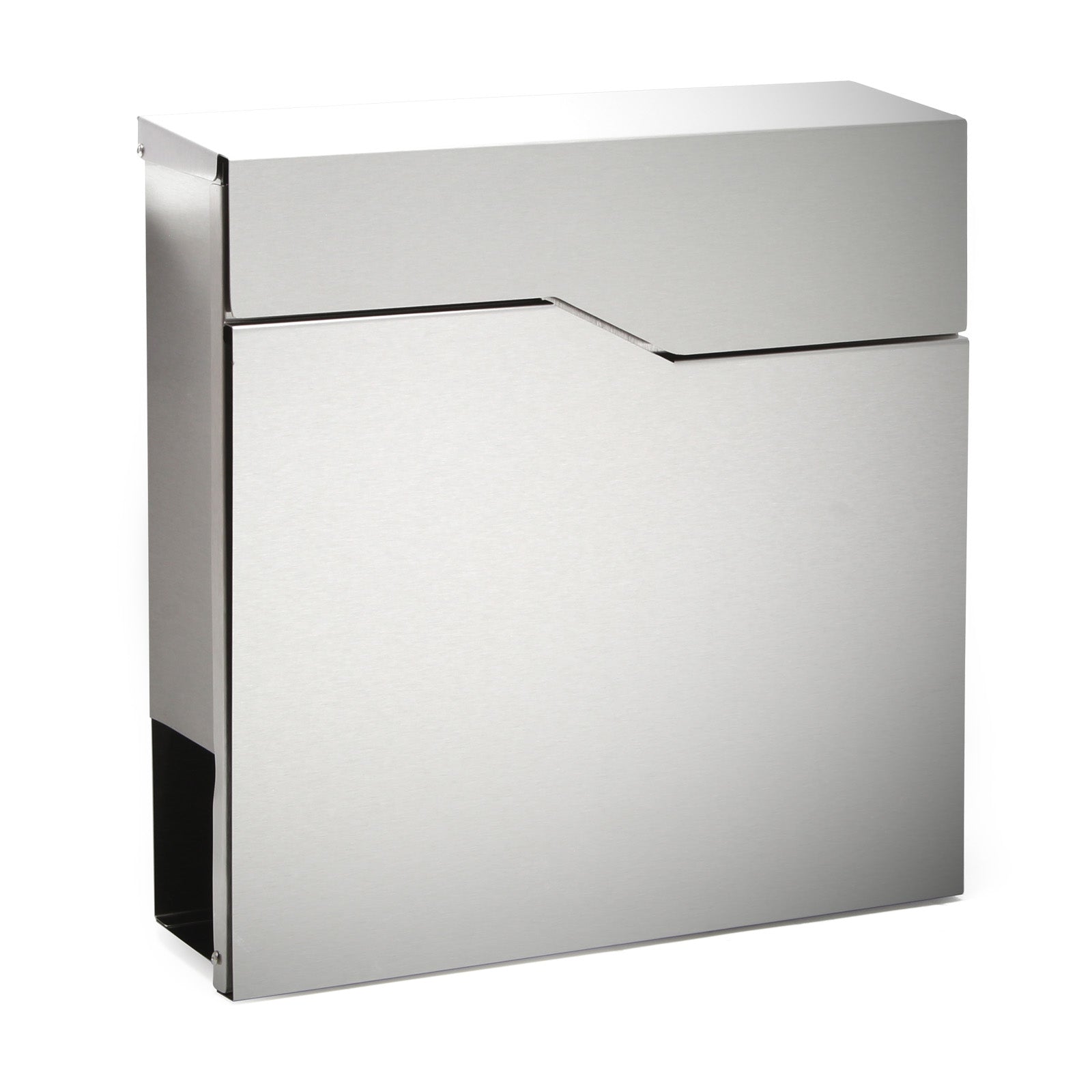 Cassetta postale con vano portagiornale V19 acciaio inox 370 x 102 x 370 mm
