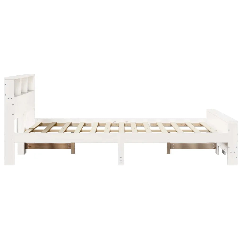 Struttura del letto-Giroletto-Rete del Letto Bianco 140 x 200 cm Legno multistrato 471721