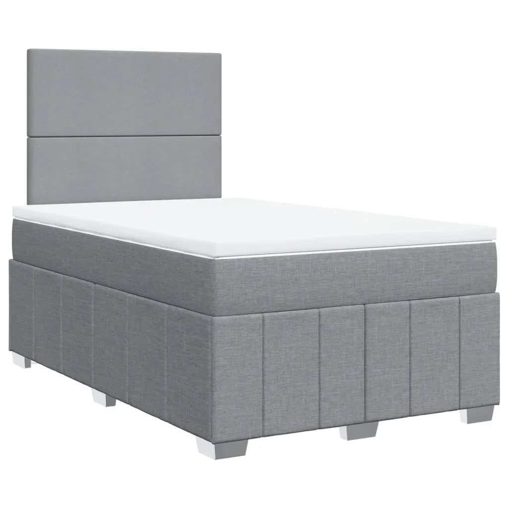 Giroletto a Molle con Materasso Grigio Chiaro 120x200cm Tessuto 3291628