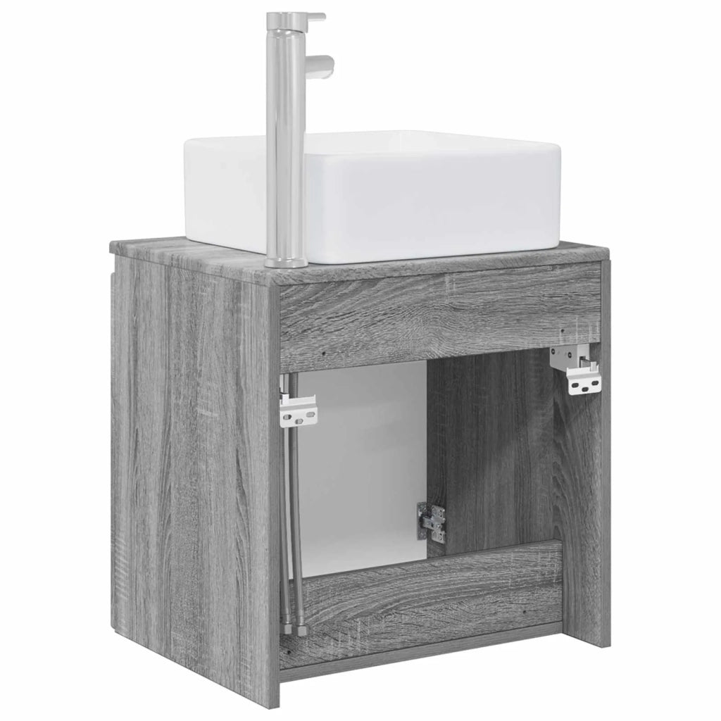 Mobile Lavabo da Parete Sonoma grigio 49,5 x 41 x 63 cm 890408
