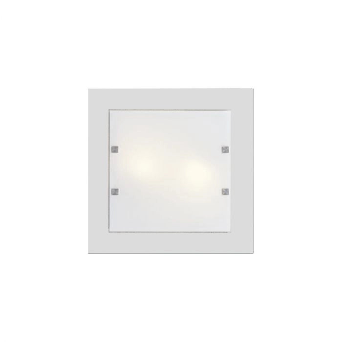 PLAFONIERA BROOK E27 50X50XH6CM BIANCA