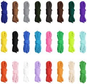 Paracord Multifunzionale - 24 Rulli di 3 Metri - Diametro 4mm - Resistenza 550lb - Adatto per Outdoor e Survival