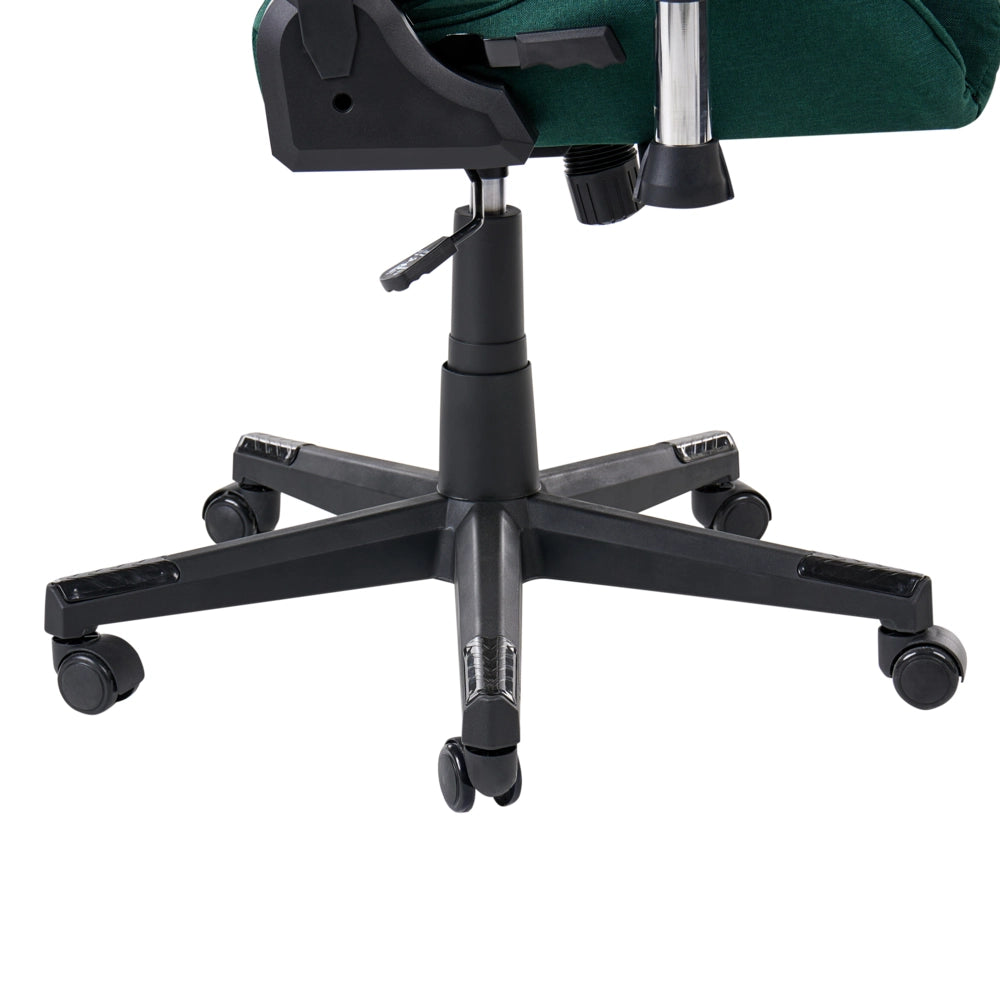 Sedia da ufficio ergonomica in tessuto con braccioli regolabili di colore verde poltrona gaming stile moderno