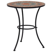 Tavolino da Bistrot con Mosaico Arancio/Grigio 60cm in Ceramica cod mxl 51756