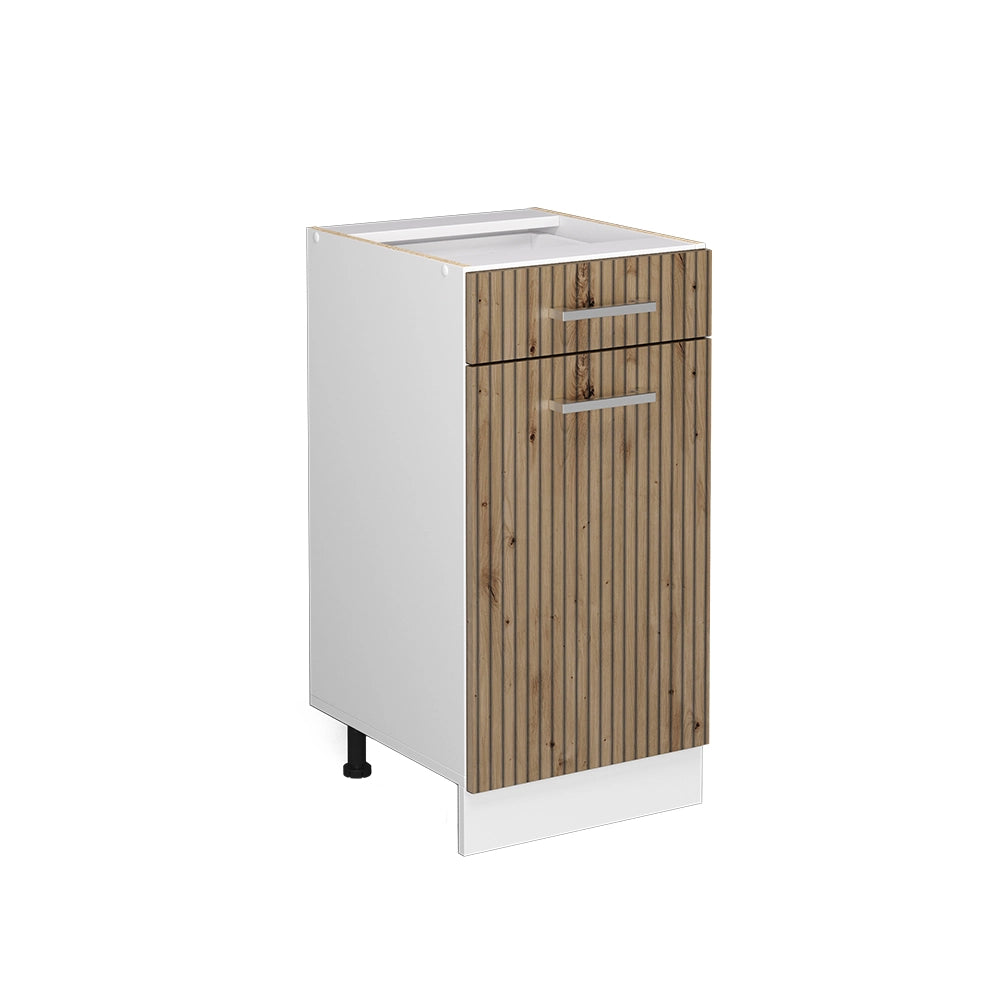 Vicco Mobiletto base per cucina Rovere artigianale 40 cm senza piano di lavoro