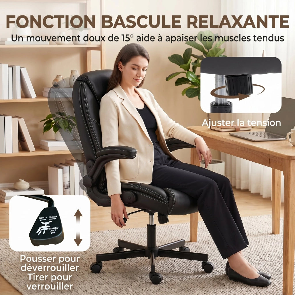 Sedia da Ufficio Ergonomica ¨C Xylo ¨C Braccioli Regolabili Schienale Alto Nero