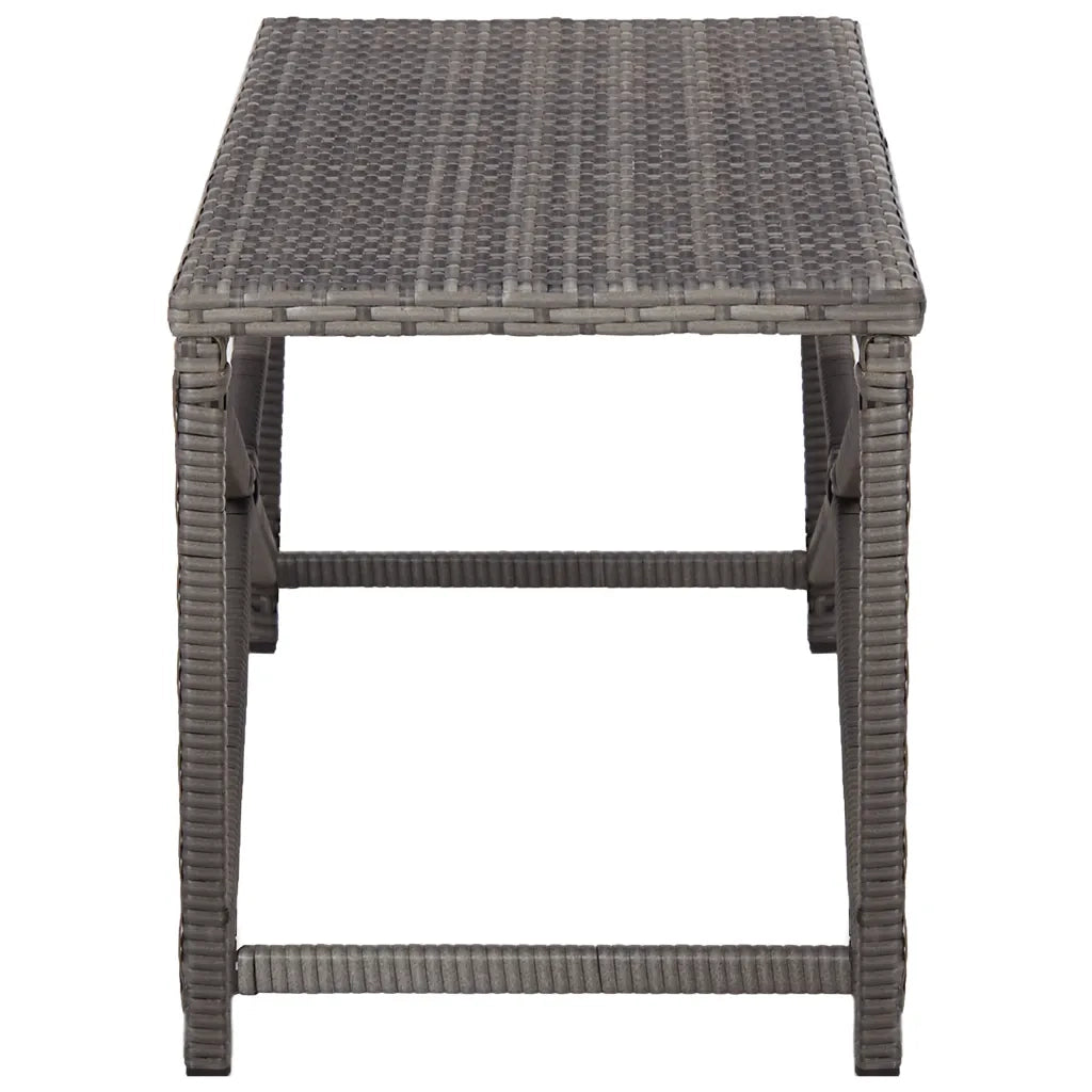 Panchina da Giardino 120 cm in Polyrattan Grigio 46211